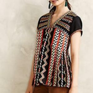 Anthropologie embroidered top